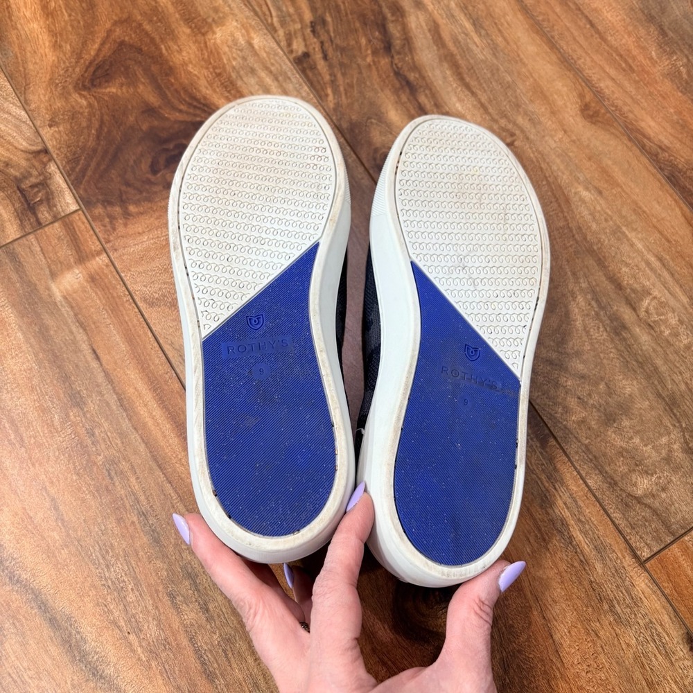 Rothy's The Original Slip-On Flats – Women's Size 9 – Blue & Gray Camo – Comfort - Picture 7 of 9